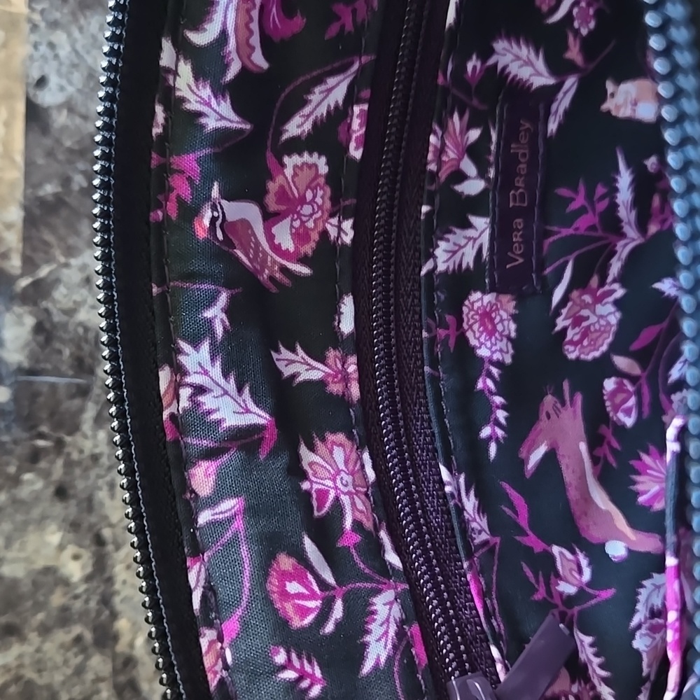 Vera Bradley Iconic Pouch Wristlet -Blackberry Wine - Picture 5 of 8